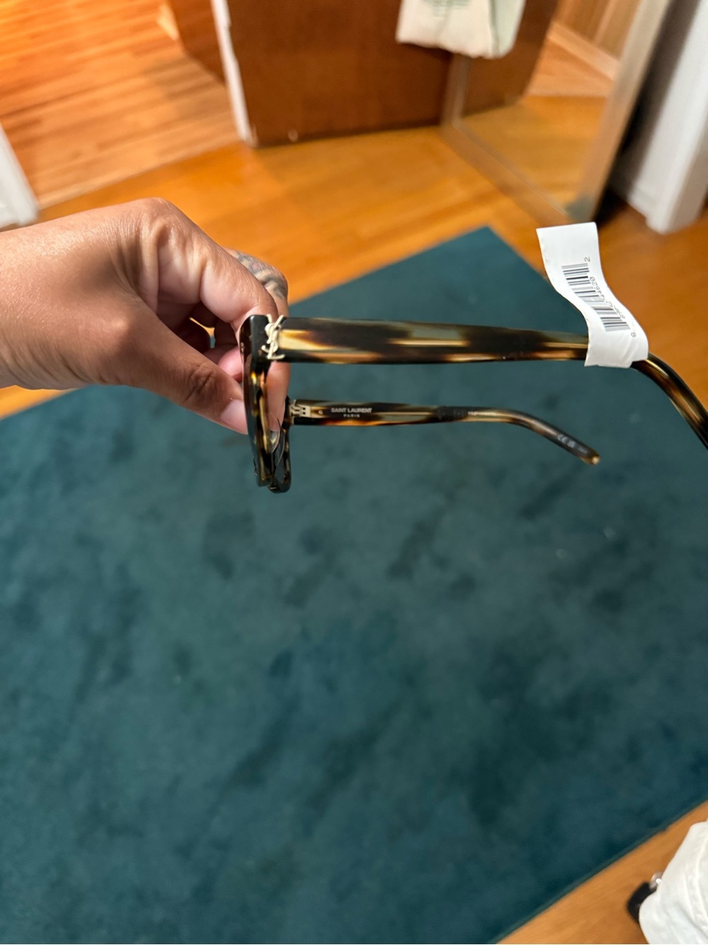 Saint Laurent Brown Tortoiseshell Designer Eyewear